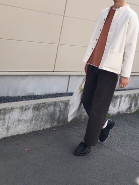 「Steven Alan（スティーブンアラン）のアイテム（ノーカラージャケット）」を使った、h_y_t_65さん（メンズ・183cm）の春コーディネート