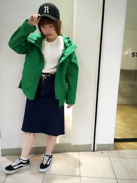 「RNA」｜「アイテム（マウンテンパーカー）」を使った、ネネさん（レディース・152cm）の冬コーディネート