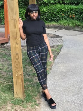 「plaid」｜「アイテム（サンダル）」を使った、Kiki さん（レディース・155cm）の秋コーディネート