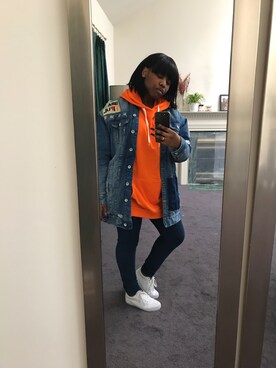 「orange」｜Kiki さん（レディース・155cm）の秋コーディネート