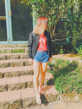 「sanuk（サヌーク）のアイテム（サンダル）」を使った、Jia Niさん（レディース・156cm）の春コーディネート