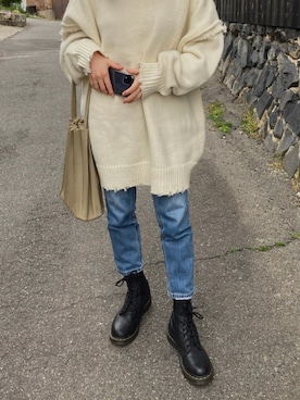「カヌレバッグ」｜「アイテム（バッグ）」を使った、ももさん（レディース・153cm）の春コーディネート