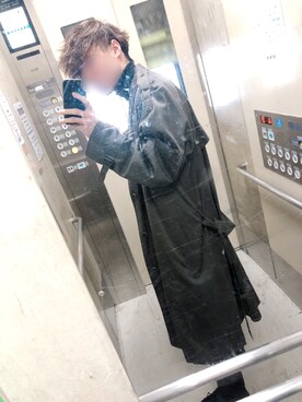 「no brand（ノーブランド）のアイテム（トレンチコート）」を使った、ずー。。。さん（メンズ・170cm）の春コーディネート