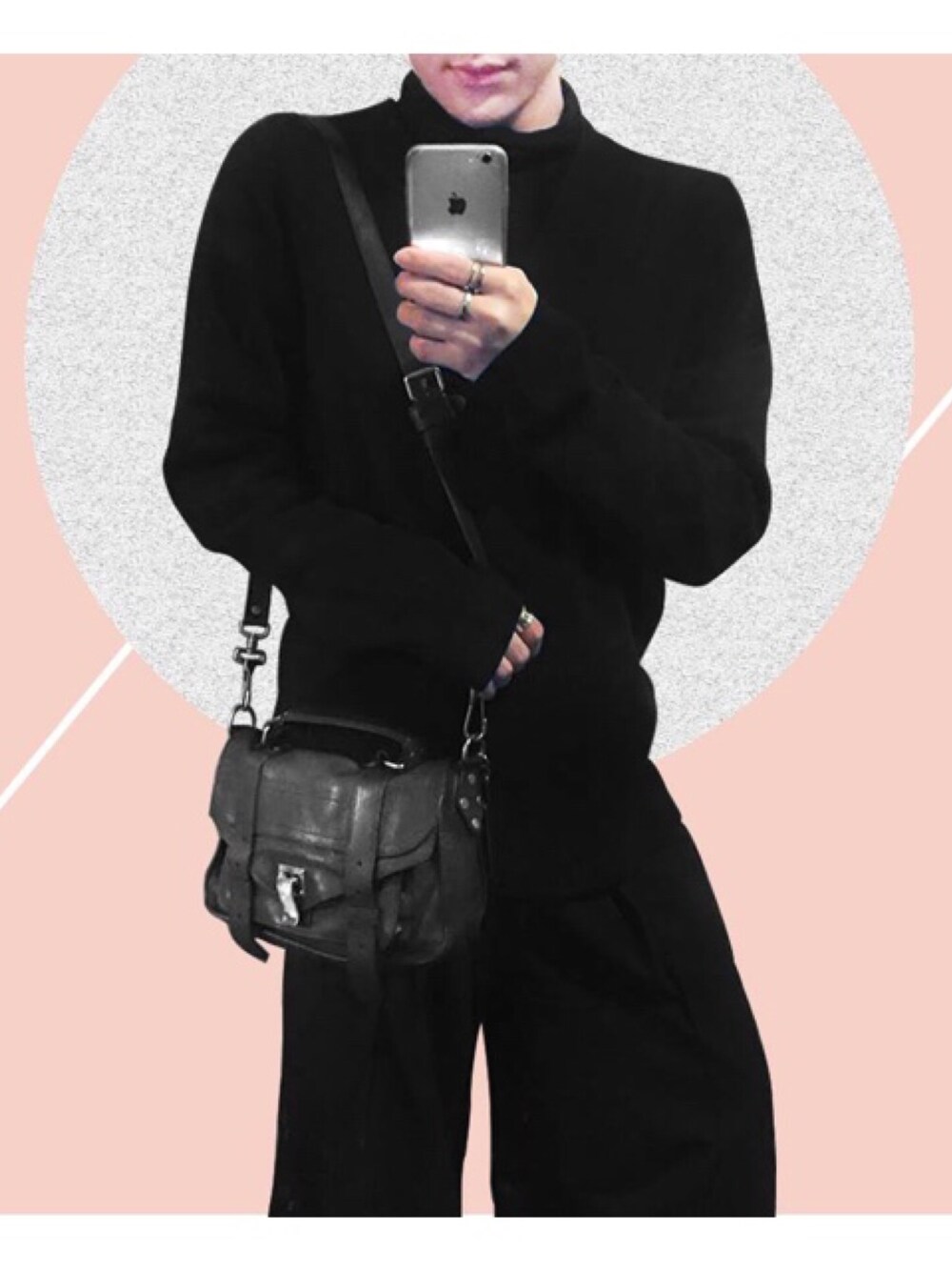 「PROENZA SCHOULER、BAG、Hong Kong」｜「PROENZA SCHOULERのアイテム（ショルダーバッグ、ブラック系）」を使った、noknoknyさん（メンズ・165cm）の冬コーディネートの1枚目の写真