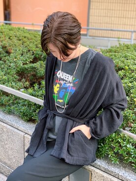 「SHENERY（シーナリー）のアイテム（ノーカラージャケット）」を使った、GOTOU_171cmさん（レディース・171cm）の春コーディネート