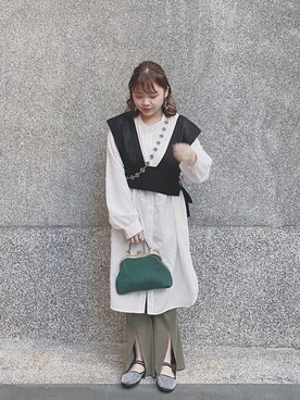 「Furryrate（ファーリーレート）のアイテム（パンツ）」を使った、Minミンミンさん（レディース・151cm）の夏コーディネート