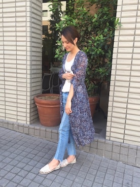 「CHAMULA（チャムラ）のアイテム」を使った、h_ohmoriさん（レディース・166cm）の夏コーディネート