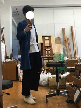 「niko and...（ニコアンド）のアイテム（チェスターコート）」を使った、Mihaさん（メンズ・170cm）の春コーディネート