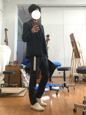 「UNITED ARROWS（ユナイテッドアローズ）のアイテム（クラッチバッグ）」を使った、Mihaさん（メンズ・170cm）の春コーディネート