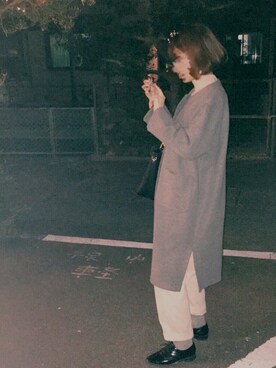 「URBAN RESEARCH（アーバンリサーチ）のアイテム（チェスターコート）」を使った、かなこさん（レディース・159cm）の冬コーディネート