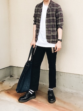 「Steven Alan」｜「アイテム（財布/小物）」を使った、よしおさん（メンズ・175cm）の夏コーディネート