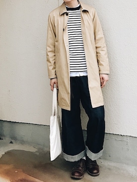 「Johnbull Private labo（ジョンブルプライベートラボ）のアイテム（シューズ）」を使った、よしおさん（メンズ・175cm）の秋コーディネート