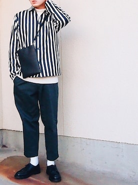 「KLEMAN」｜「ADAM ET ROPE'（アダムエロペ）のアイテム」を使った、よしおさん（メンズ・175cm）の春コーディネート
