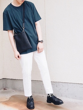 「KLEMAN」｜「ADAM ET ROPE'（アダムエロペ）のアイテム」を使った、よしおさん（メンズ・175cm）の夏コーディネート