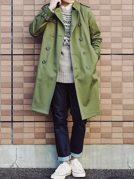 「新年一発目」｜「アイテム（トレンチコート）」を使った、よしおさん（メンズ・175cm）の冬コーディネート