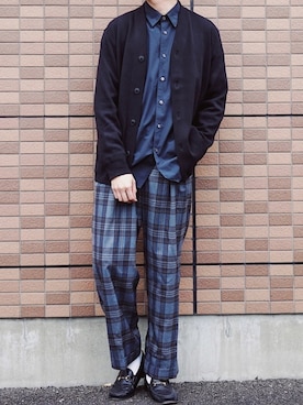 「黒コーデ」｜よしおさん（メンズ・175cm）の冬コーディネート