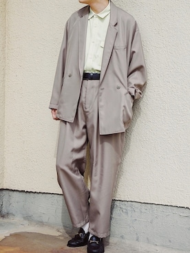 「FREAK'S STORE（フリークスストア）のアイテム（テーラードジャケット）」を使った、よしおさん（メンズ・175cm）の春コーディネート