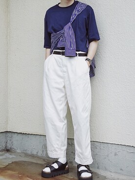 「エアリズム」｜よしおさん（メンズ・175cm）の夏コーディネート