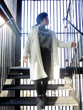 「アイテム（ハンチング/ベレー帽）」を使った、びきさん（レディース・152cm・10代）の冬コーディネート