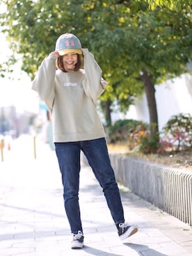 「Sense of Grace（センスオブグレース）のアイテム（キャップ）」を使った、びきさん（レディース・152cm）の冬コーディネート