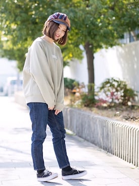 「アイテム（キャスケット）」を使った、びきさん（レディース・152cm・10代）の春コーディネート