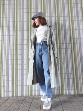 「アイテム（ハンチング/ベレー帽）」を使った、びきさん（レディース・152cm・10代）の春コーディネート