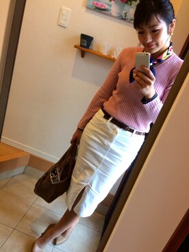 ゆみちょりさんの「【Oggi 6月号掲載】カラータイトスカート」を使ったコーディネート
