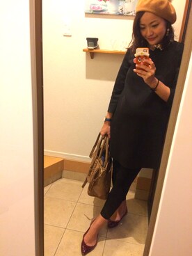 「NINE WEST（ナインウエスト）のアイテム（バッグ）」を使った、ゆみちょりさん（レディース・161cm）の秋コーディネート