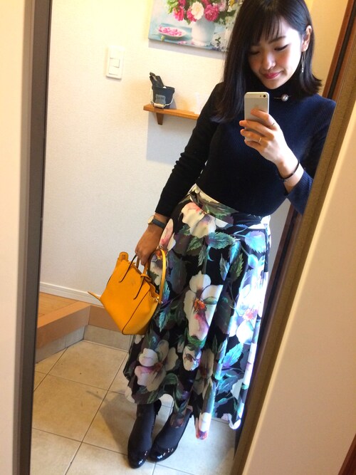 ゆみちょりさんのニット/セーター「フィットニットタートルトップス/リブニット(fifth|フィフス)」を使ったコーディネート