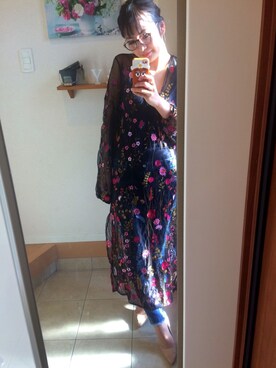 「BEAMS（ビームス）のアイテム（ピアス（両耳用））」を使った、ゆみちょりさん（レディース・163cm）の春コーディネート