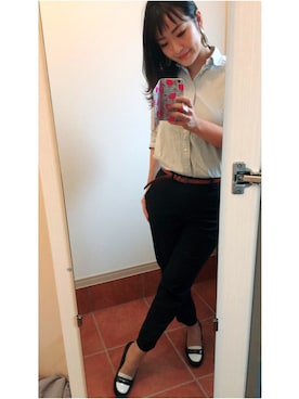 「ラルフローレンシャツ」｜「アイテム（アクセサリー）」を使った、ゆみちょりさん（レディース・163cm）の春コーディネート