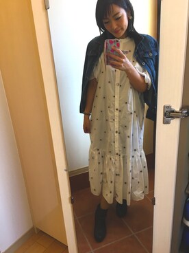 「URBAN RESEARCH ROSSO WOMEN（アーバンリサーチ　ロッソ）のアイテム（デニムジャケット）」を使った、ゆみちょりさん（レディース・163cm）の春コーディネート