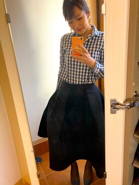 「select MOCA（セレクトモカ）のアイテム（ピアス（片耳用）、ゴールド系）」を使った、ゆみちょりさん（レディース・163cm）の春コーディネート