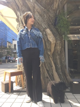 「OLD JOE & CO.（オールドジョーアンドコー）のアイテム（帽子）」を使った、MINAKO.Aさん（レディース・165cm）の春コーディネート