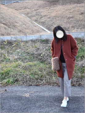 「mysty woman（ミスティウーマン）のアイテム（その他アウター）」を使った、えりなさん（レディース・162cm）の冬コーディネート