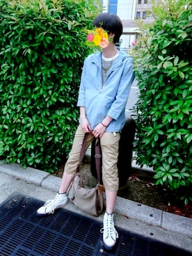 「VOGUISH（ヴォーギッシュ）のアイテム（ブルゾン）」を使った、eRiaLさん（メンズ・176cm）の春コーディネート