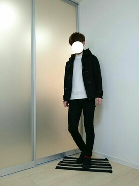 「STUDIOUS（ステュディオス）のアイテム（ダッフルコート）」を使った、くろさん（メンズ・168cm）の冬コーディネート