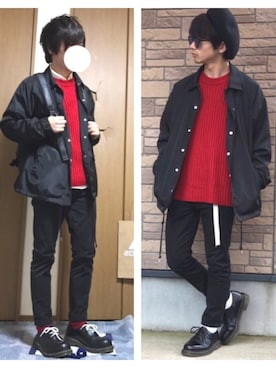 「Dr. Martens（ドクターマーチン）のDr.Martens (ドクターマーチン)/1461 3EYE GIBSON SHOES（その他シューズ）」を使った、ししょー🎤さん（メンズ・168cm）の春コーディネート
