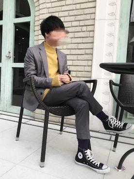 「H&M（エイチ・アンド・エム）のアイテム（ニット/セーター）」を使った、ししょー🎤さん（メンズ・168cm）の秋コーディネート