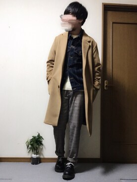 「Dr. Martens（ドクターマーチン）のDr.Martens (ドクターマーチン)/1461 3EYE GIBSON SHOES（その他シューズ）」を使った、ししょー🎤さん（メンズ・168cm）の冬コーディネート