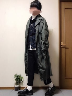 「Dr. Martens（ドクターマーチン）のDr.Martens (ドクターマーチン)/1461 3EYE GIBSON SHOES（その他シューズ）」を使った、ししょー🎤さん（メンズ・168cm）の冬コーディネート