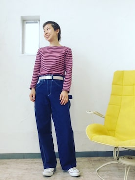 「POINTER（ポインター ）のアイテム」を使った、miiiiiさん（レディース・157cm）の春コーディネート