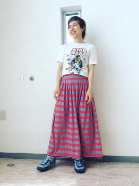 「Marc by Marc Jacobs（マークバイマークジェイコブス）のアイテム（スカート）」を使った、miiiiiさん（レディース・157cm）の春コーディネート