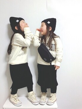 「アイテム（スカート）」を使った、rinka⋆*さん（キッズ・100cm）の冬コーディネート
