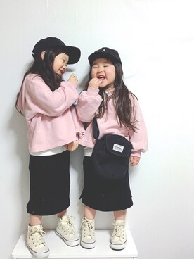 「アイテム（スカート）」を使った、rinka⋆*さん（キッズ・100cm）の冬コーディネート