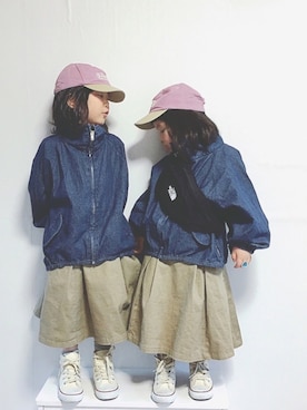 「GLOBAL WORK（グローバルワーク）のアイテム（その他）」を使った、rinka⋆*さん（キッズ・100cm）の春コーディネート