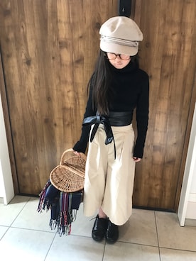 「カコバッグ」｜seriito☆さん（キッズ・120cm）の冬コーディネート