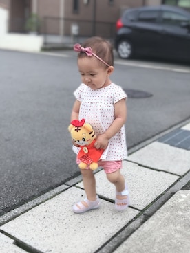 「アイテム（ワンピース/ドレス）」を使った、himomoさん（キッズ・80cm）の夏コーディネート