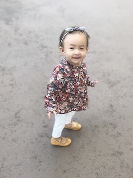 「BONTON（ボントン）のアイテム」を使った、himomoさん（キッズ・80cm）の秋コーディネート