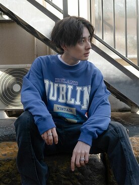 「SILVER BULLET（シルバーバレット）のアイテム（スウェット）」を使った、SILVER BULLET ZOZOTOWN OFFICIALさん（メンズ・171cm）の冬コーディネート